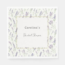 Guardanapo De Papel Pretty Lavender White Flowers Bridal Shower