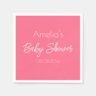 Guardanapo De Papel Pretty pink Baby Shower Personalized