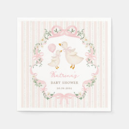 Guardanapo De Papel Pretty Pink Bow Silly Goose Girl Baby Shower