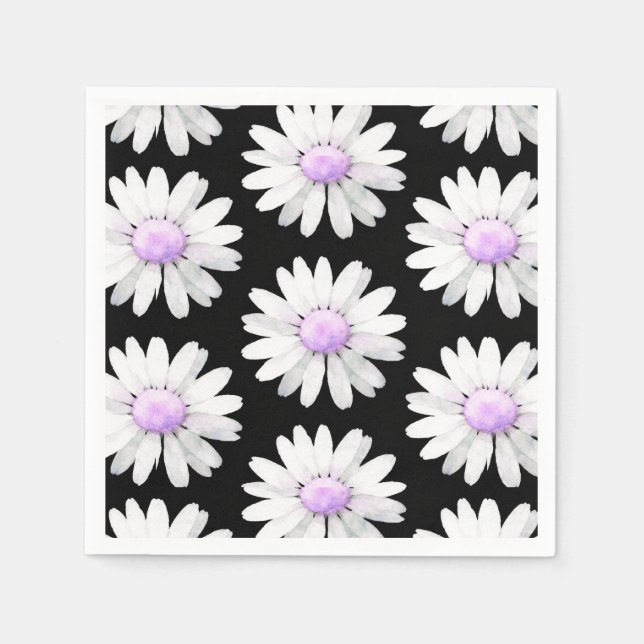 Guardanapo De Papel Pretty Purple Dotted Daisy's (Frente)