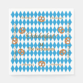 Guardanapo De Papel Pretzels Azuis da Oktoberfest Bávara