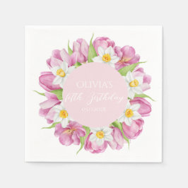 Guardanapo De Papel Primavera Aniversário de criança de ventilador col