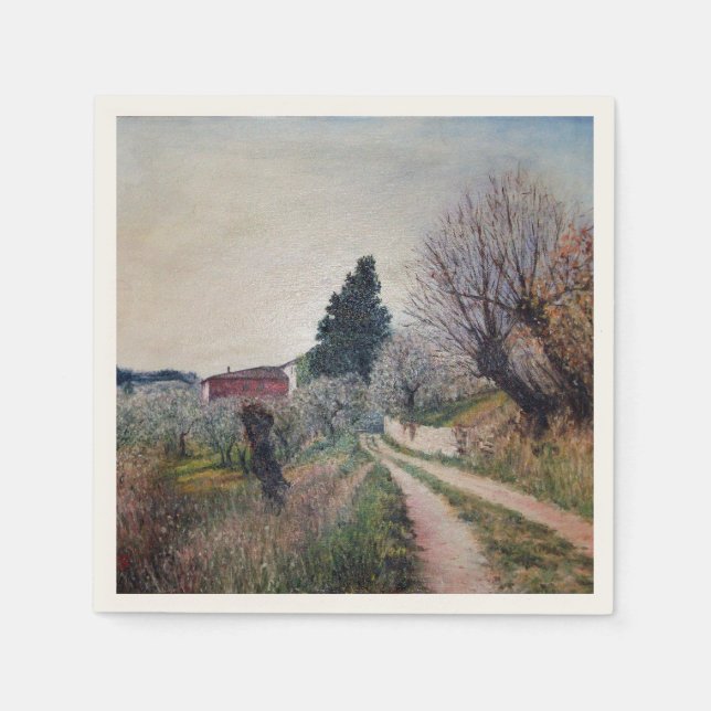 Guardanapo De Papel PRIMAVERA ANTERIOR EM VERNALESE/Paisagem Toscana (Frente)