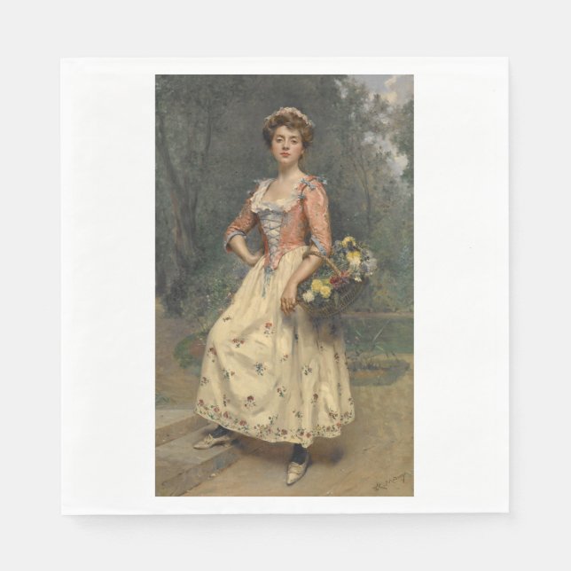 Guardanapo De Papel Primavera Beauty (por Raimundo de Madrazo y Garret (Frente)