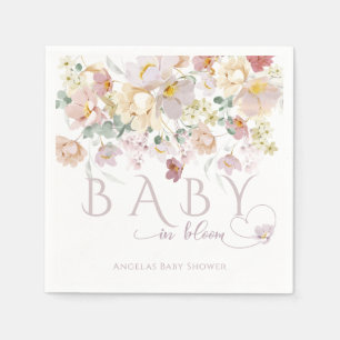 Guardanapo De Papel Primavera Bloom Wildflower Purple Girl Chá de fral