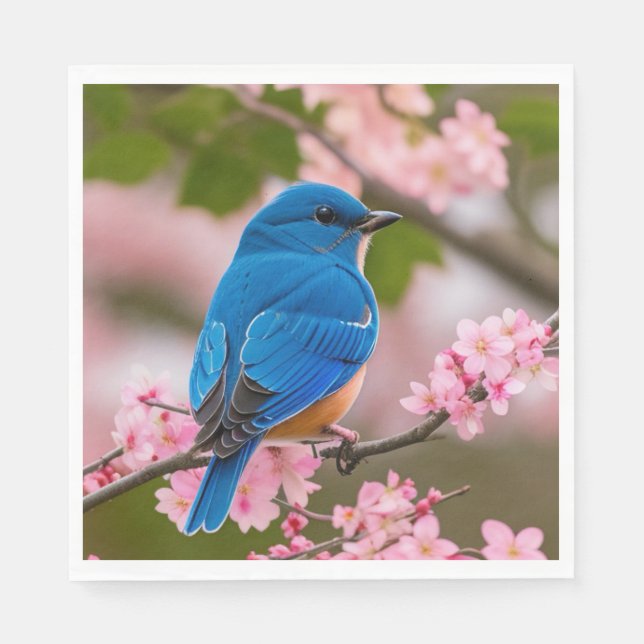 Guardanapo De Papel Primavera Bluebird (Frente)