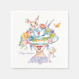 Guardanapo De Papel Primavera Bonny Bonnet Bonito Lady Napkins