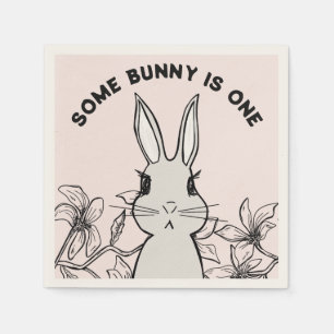Guardanapo De Papel Primavera Bunny Primeiro Aniversário