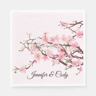 Guardanapo De Papel Primavera Cherry Blossoms Casamento Personalizar N