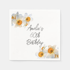 Guardanapo De Papel Primavera Daffodil Qualquer Aniversário De Idade