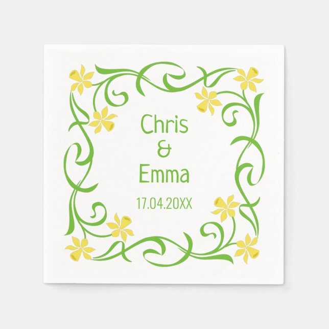 Guardanapo De Papel Primavera Daffodils (Frente)