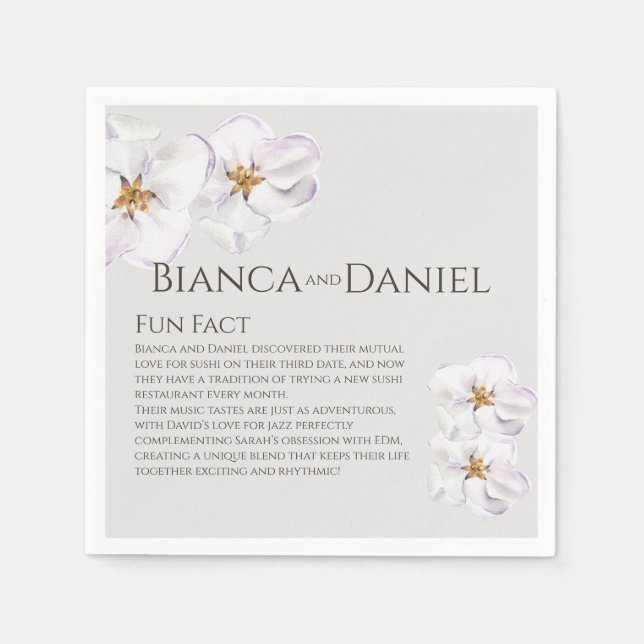 Guardanapo De Papel primavera de aquarela floração Napkins Fatos diver (Frente)