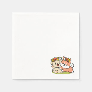 Guardanapo De Papel Primavera dentro da cutena - Ilustração Adorável d