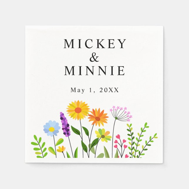 Guardanapo De Papel Primavera Floral Elegant Wedding (Frente)