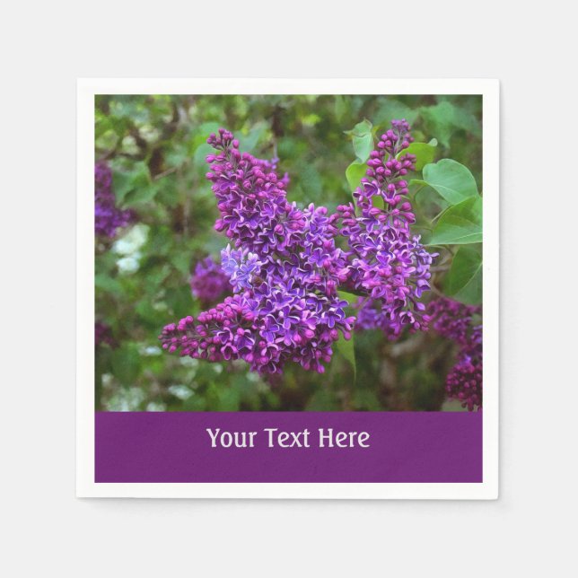 Guardanapo De Papel Primavera Purple Lilacs Personalizados (Frente)