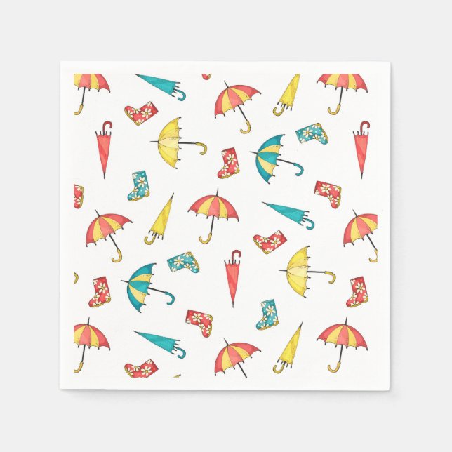 Guardanapo De Papel Primavera Rain I (Frente)