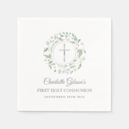 Guardanapo De Papel Primeira Comunhão Silver Cross Greenery