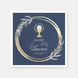 Guardanapo De Papel Primeira espuma azul e azul da comuna