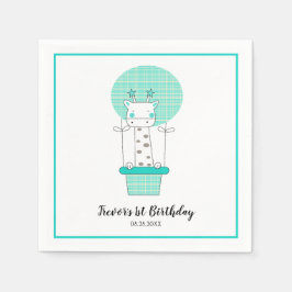 Guardanapo De Papel Primeira festa de aniversário da Girafa