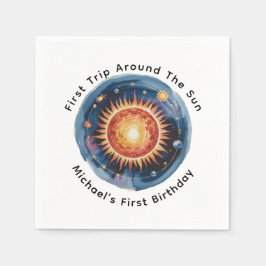 Guardanapo De Papel Primeira Viagem Em Torno Da Festa Do primeiro aniv