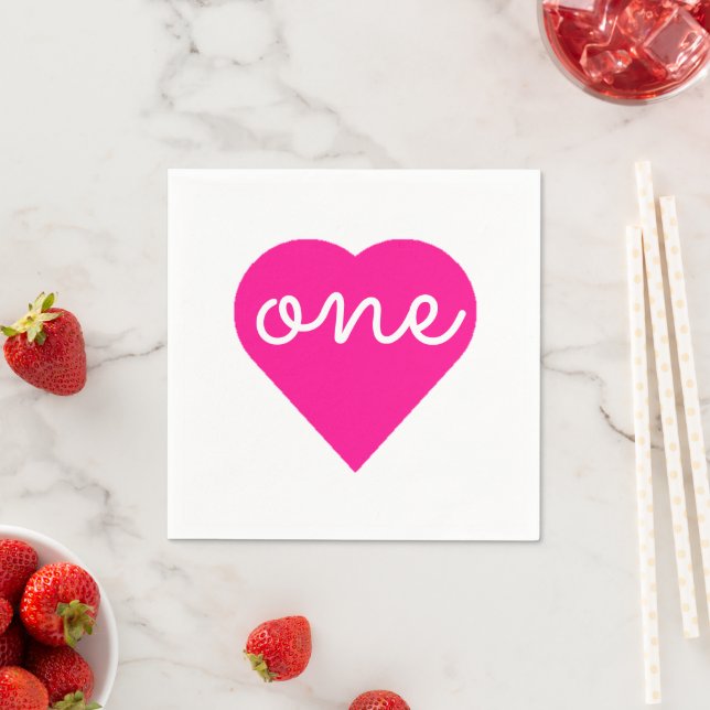 Guardanapo De Papel Primeiro aniversario cardíaco (Insitu)