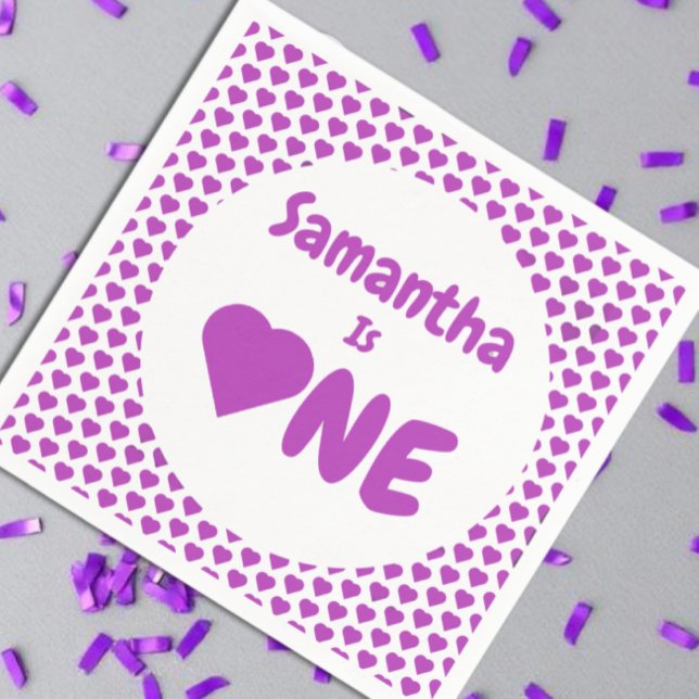 Guardanapo De Papel Primeiro aniversario cardíaco (Criador carregado)