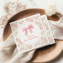 Primeiro aniversario cor-de-rosa e Rosa coquetel