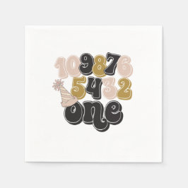 Guardanapo De Papel Primeiro Aniversário da Contagem de vésperas de an