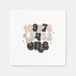 Guardanapo De Papel Primeiro Aniversário da Contagem de vésperas de an