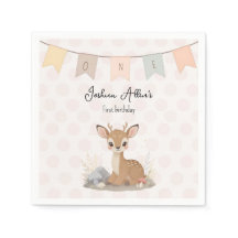 Primeiro Aniversário da Pequena Fawn Florestal
