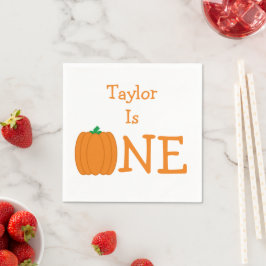 Guardanapo De Papel Primeiro aniversario de abóbora