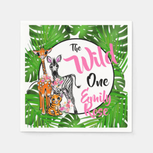 Guardanapo De Papel Primeiro aniversario de animais safari Animais s