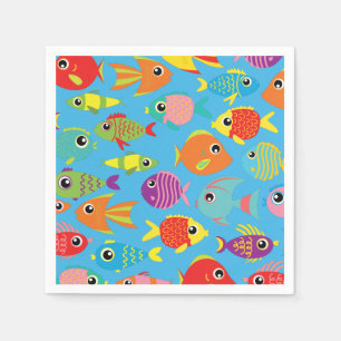 Guardanapo De Papel primeiro aniversario de Aquário de Peixes