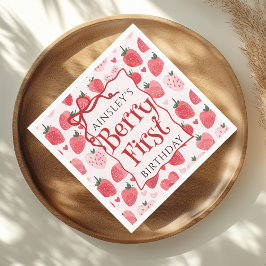 Guardanapo De Papel Primeiro aniversario de Arco rosa do primeiro coqu