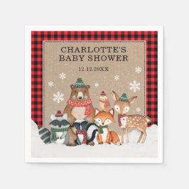 Guardanapo De Papel Primeiro aniversario de Chás de fraldas de animais