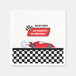 Guardanapo De Papel Primeiro aniversario de corridas de automóveis ver
