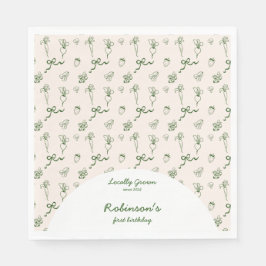 Guardanapo De Papel Primeiro aniversario de Fazenda desenhado localmen