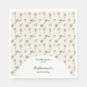 Guardanapo De Papel Primeiro aniversario de Fazenda desenhado localmen