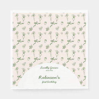 Guardanapo De Papel Primeiro aniversario de Fazenda desenhado localmen
