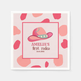 Guardanapo De Papel Primeiro aniversario de Garota Ocidental Selvagem