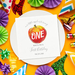 Guardanapo De Papel Primeiro aniversario de Maçã Doce
