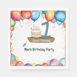 Guardanapo De Papel Primeiro aniversario de pesca