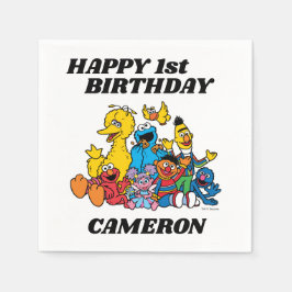 Guardanapo De Papel Primeiro aniversario de Sésamo Street Pals