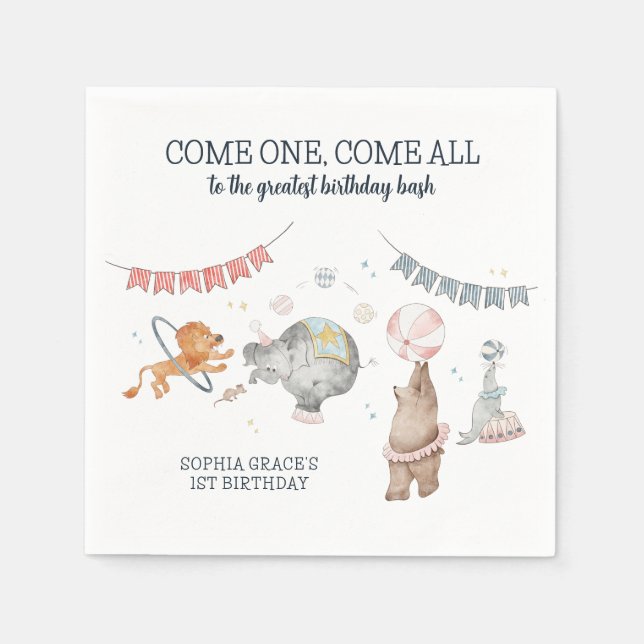 Guardanapo De Papel Primeiro aniversario de Tema do Carnaval do Partid (Frente)