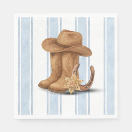 Guardanapo De Papel Primeiro Aniversário do Oeste | Cowboy | Primeira 