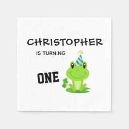 Guardanapo De Papel Primeiro Aniversário do Partido sapo Pântano Fapos