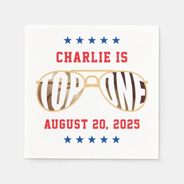 Guardanapo De Papel Primeiro Aniversário do Primeiro Piloto de Combate (Frente)