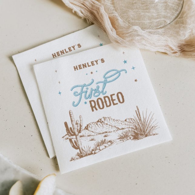 Guardanapo De Papel Primeiro aniversário do Rodeo (Criador carregado)