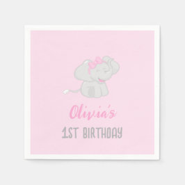 Guardanapo De Papel Primeiro aniversario Elefante Bonito