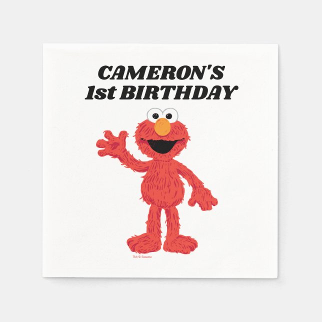 Guardanapo De Papel Primeiro aniversario Elmo Simples (Frente)
